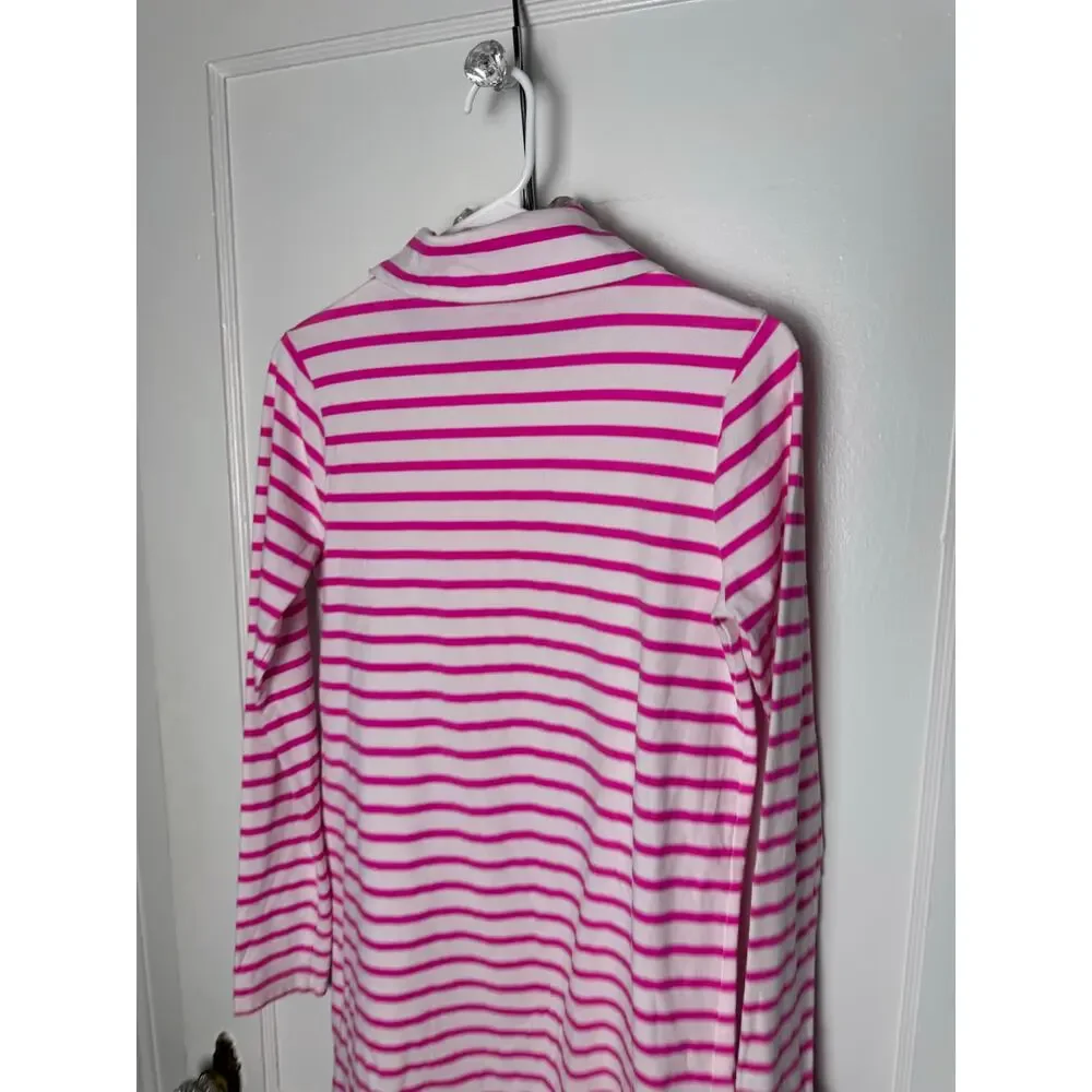 Crewcuts J. Crew Pink Striped Turtleneck Girly Long Sleeve Knit Dress Girl's 14